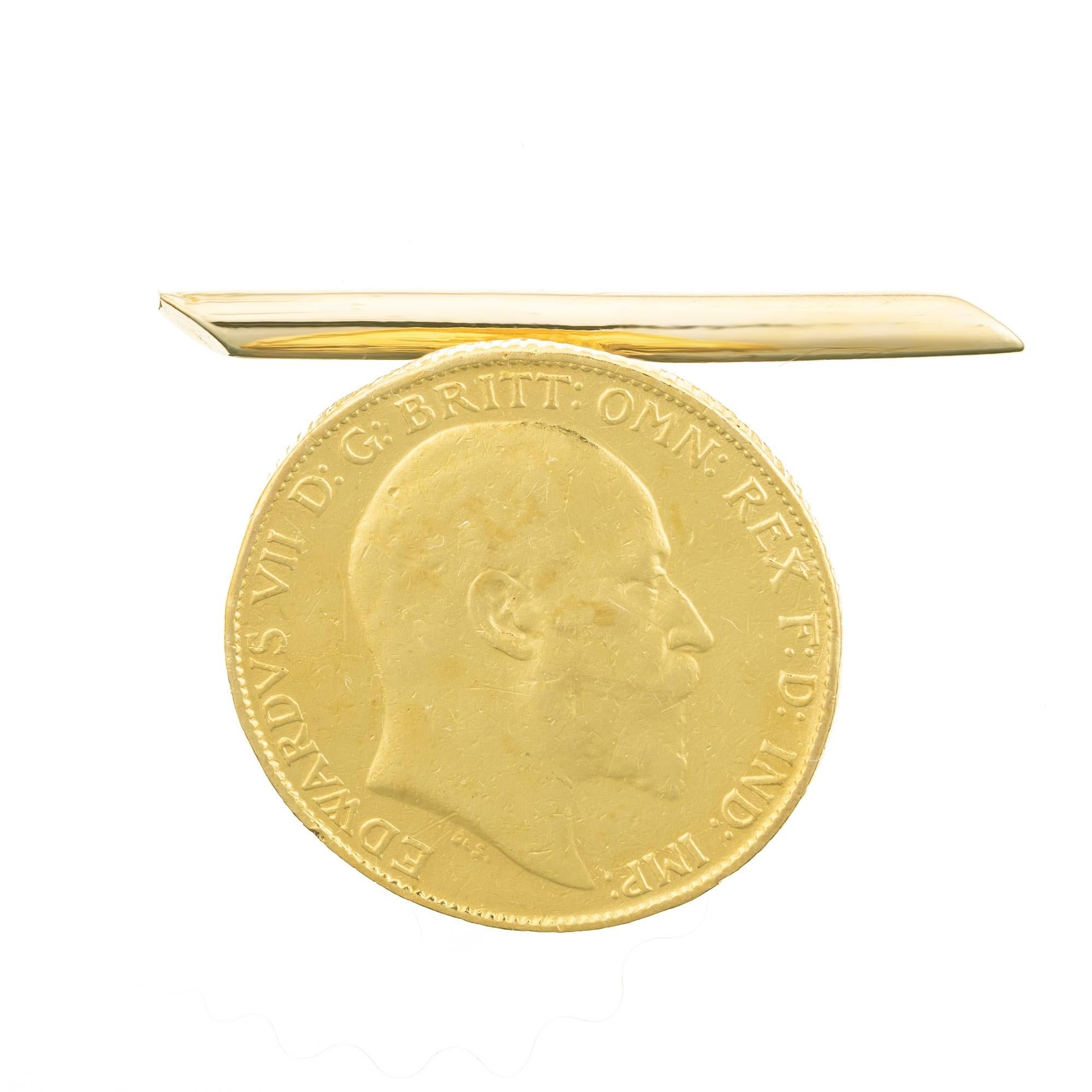 British Full Sovereign Manschettenknöpfe aus Gelbgold 1