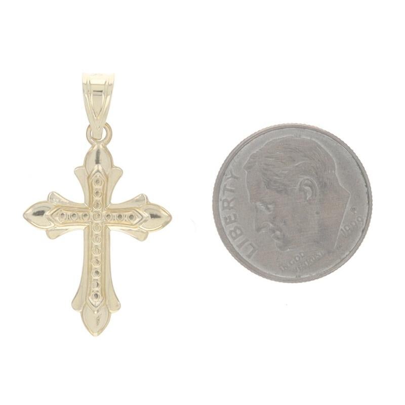 Donna Ciondolo a forma di croce in oro giallo 14k Faith in vendita