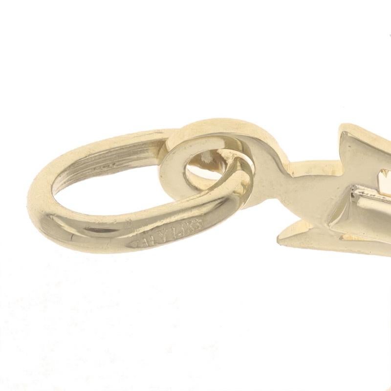 Budded-Kreuz-Anhänger aus Gelbgold - 14k Glauben im Angebot 1