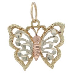 Ciondolo a forma di farfalla in oro giallo - Nature Springtime 14k