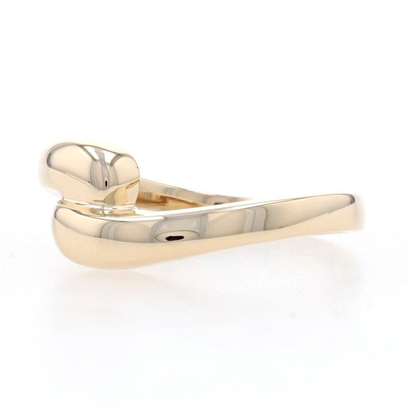 Yellow Gold Bypass Band - 14k Statement Ring In Excellent Condition For Sale In Greensboro, NC