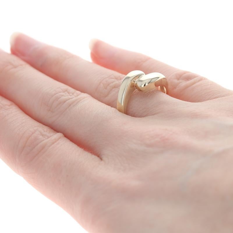 Women's Yellow Gold Bypass Band - 14k Statement Ring For Sale
