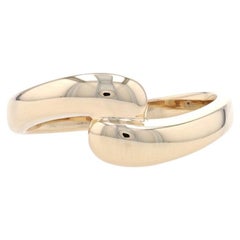 Yellow Gold Bypass Band - 14k Statement Ring
