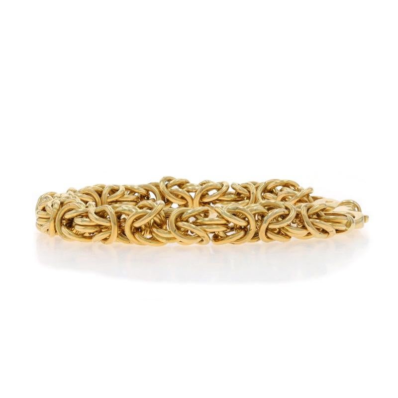 Bracelet à chaîne byzantine en or jaune 7 1/2