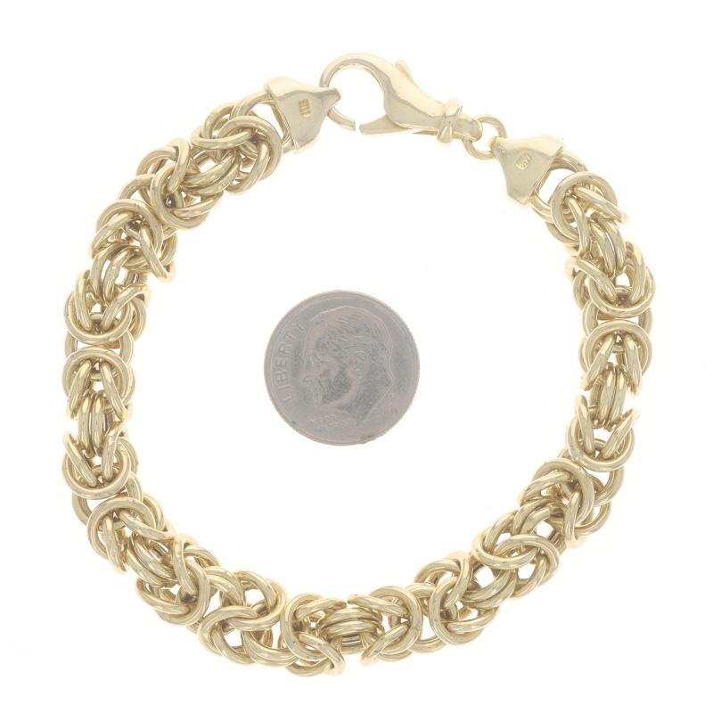 Bracelet à chaîne byzantine en or jaune 7 1/2