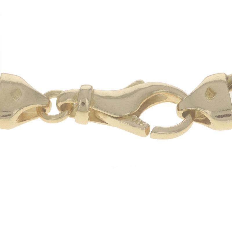 Bracelet à chaîne byzantine en or jaune 7 1/2