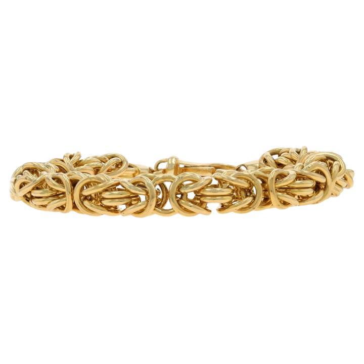 Byzantinisches Gelbgold-Kettenarmband 7 1/2" - 14k