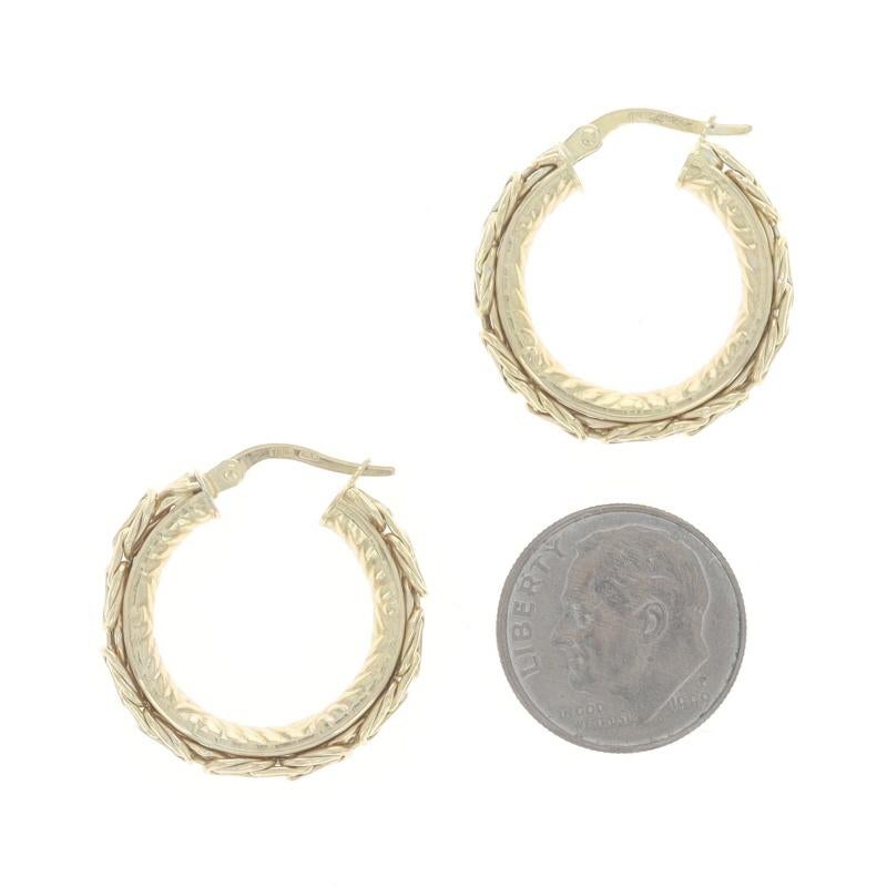 Boucles d'oreilles Byzantine en or jaune 14k percées Italie Pour femmes en vente
