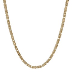 Yellow Gold Byzantine Chain Necklace 20 1/2" - 14k