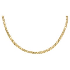 Yellow Gold Byzantine Chain Necklace