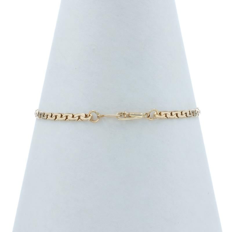 Yellow Gold C Link Chain Bracelet 7 1/2