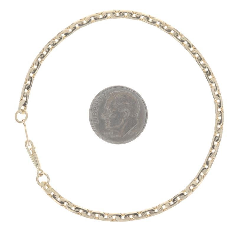 Yellow Gold C Link Chain Bracelet 7 1/2