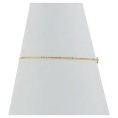 Yellow Gold C-Link Chain Bracelet 7" - 14k