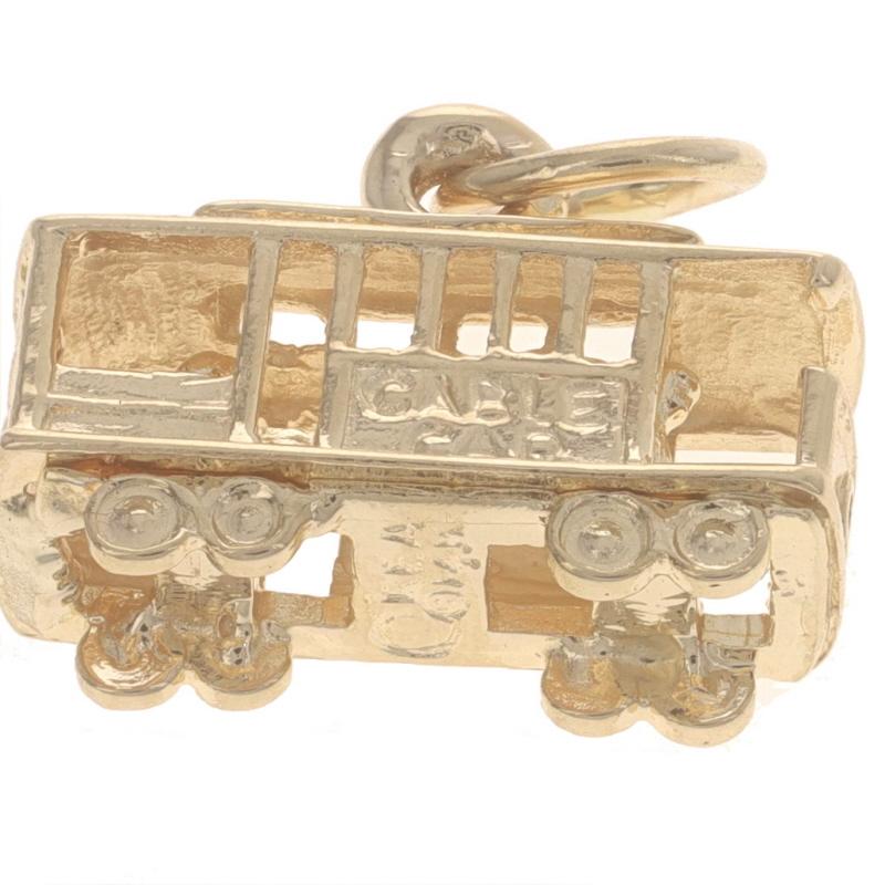Yellow Gold Cable Car Charm - 14k Travel Souvenir For Sale 1