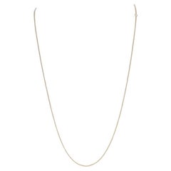 Yellow Gold Cable Chain Necklace - 14k Adjustable