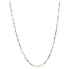 Yellow Gold Cable Chain Necklace - 14k Adjustable Length