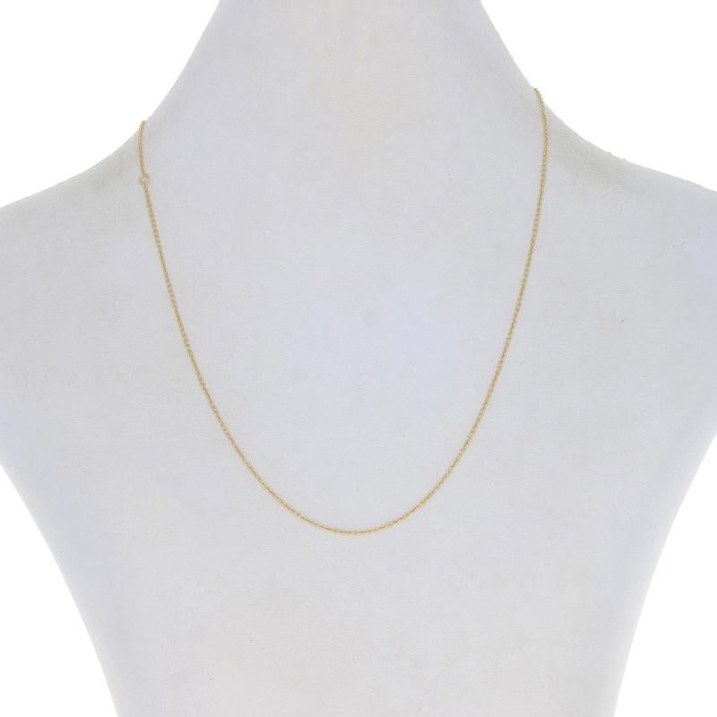 Kabelkette-Halskette aus Gelbgold - 14k Italien Verstellbare Länge im Zustand „Neu“ im Angebot in Greensboro, NC