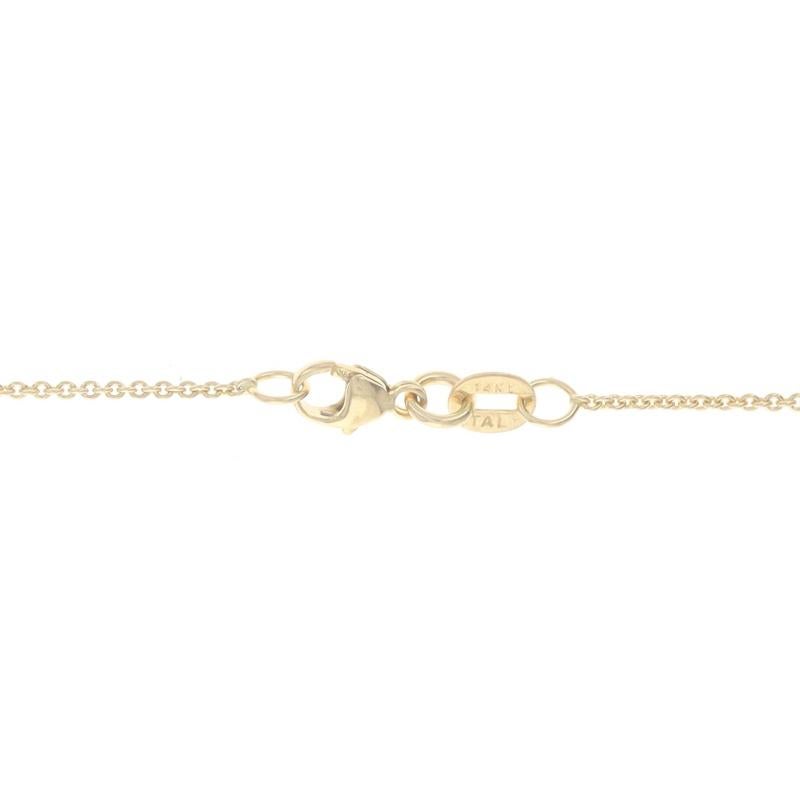 Yellow Gold Cable Chain Necklace 15 3/4
