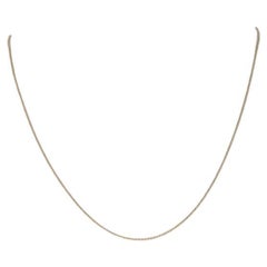Yellow Gold Cable Chain Necklace 15 3/4" - 14k Italy
