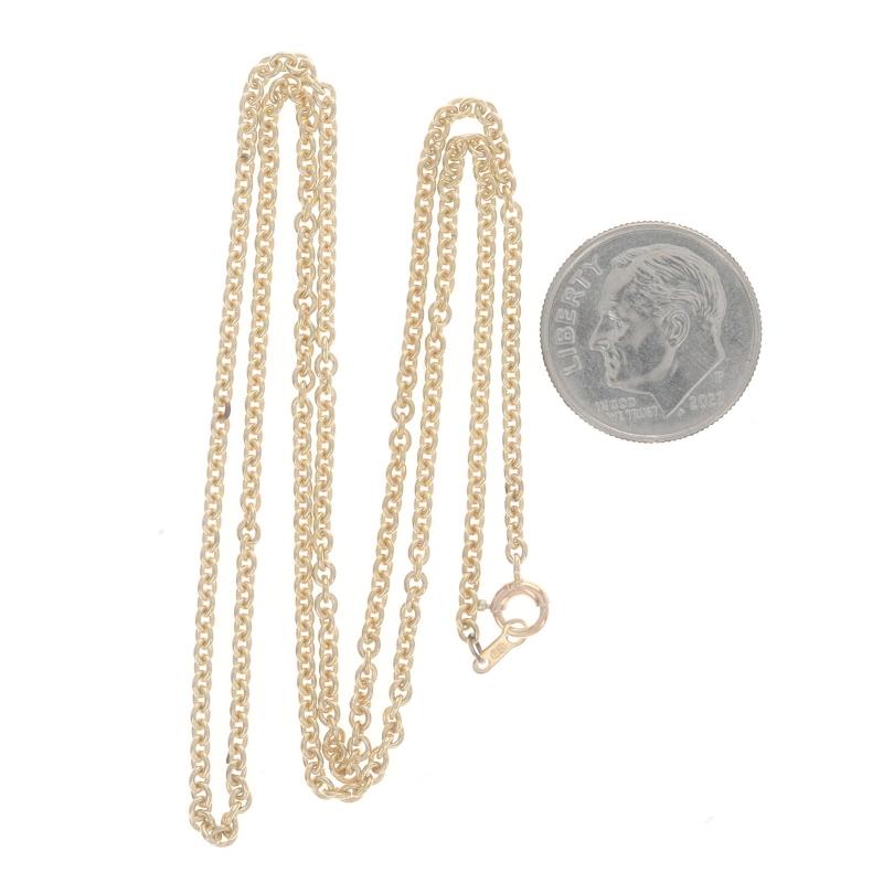 Yellow Gold Cable Chain Necklace 18