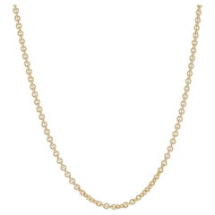 Yellow Gold Cable Chain Necklace 18" - 14k Italy