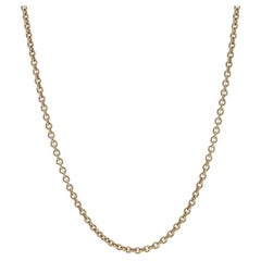 Yellow Gold Cable Chain Necklace 18" - 18k Italy