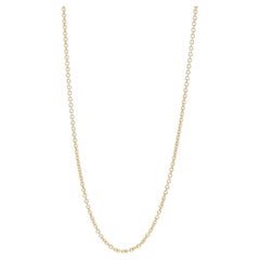 Kabelkette-Halskette aus Gelbgold 20" - 14k Italien