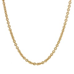 Yellow Gold Cable Chain Necklace 20" 18k