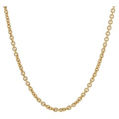 Collar Cadena Portacable Oro Amarillo 20" 18k