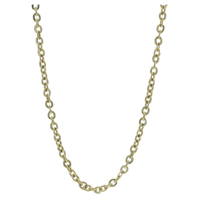 Collier à chaîne en or jaune 22 3/4" 14k Creux Italie