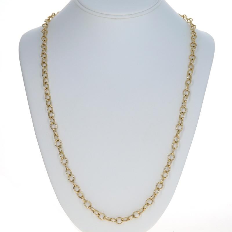 Yellow Gold Cable Chain Necklace 36