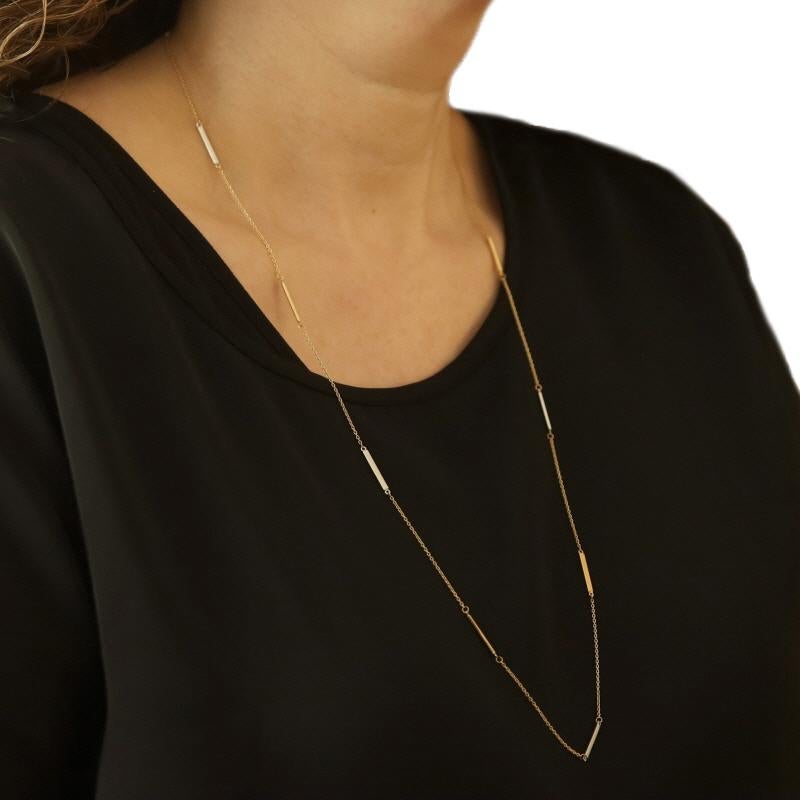 Collar de cadena portacables de oro amarillo 30