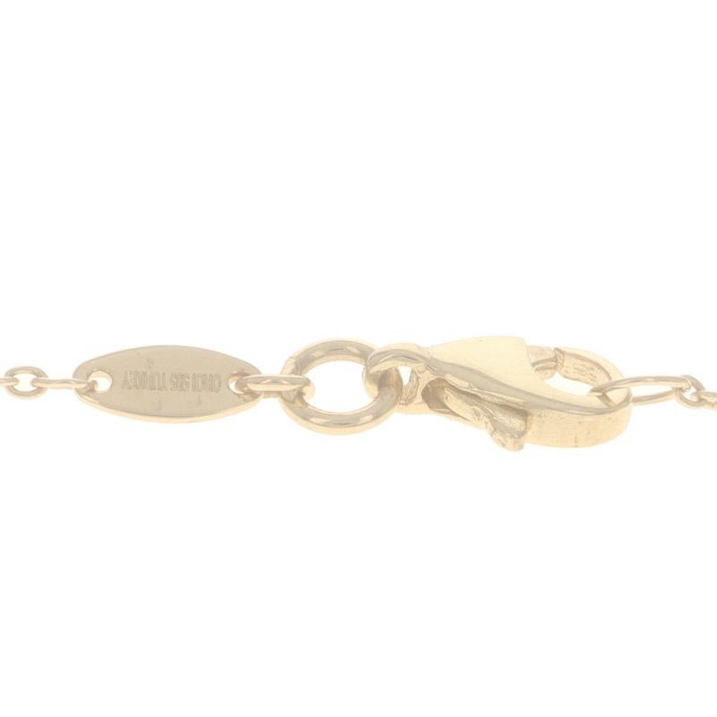 Yellow Gold Cable Chain Station Necklace 30