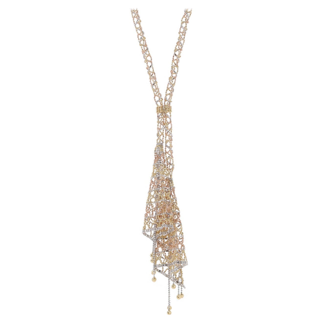 Gelbgold Calla Lily Lariat Halskette mit 18k Blumen verstellbar