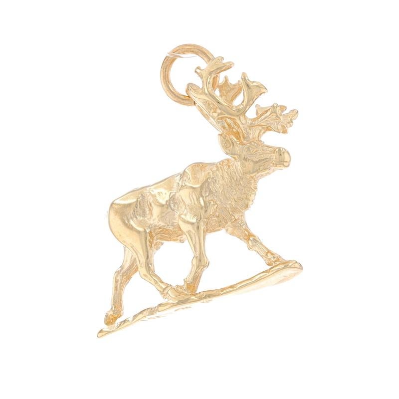 Metal Content: 14k Yellow Gold

Theme: Caribou, Reindeer, Wildlife

Measurements

Tall: 3/4