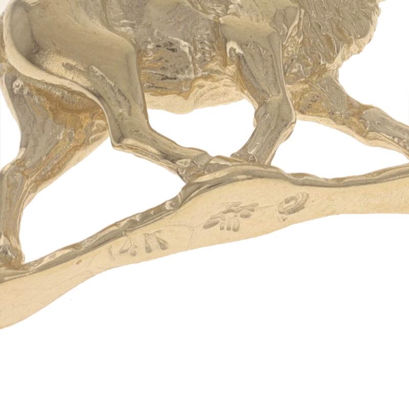 Yellow Gold Caribou Charm - 14k Reindeer Wildlife For Sale 1