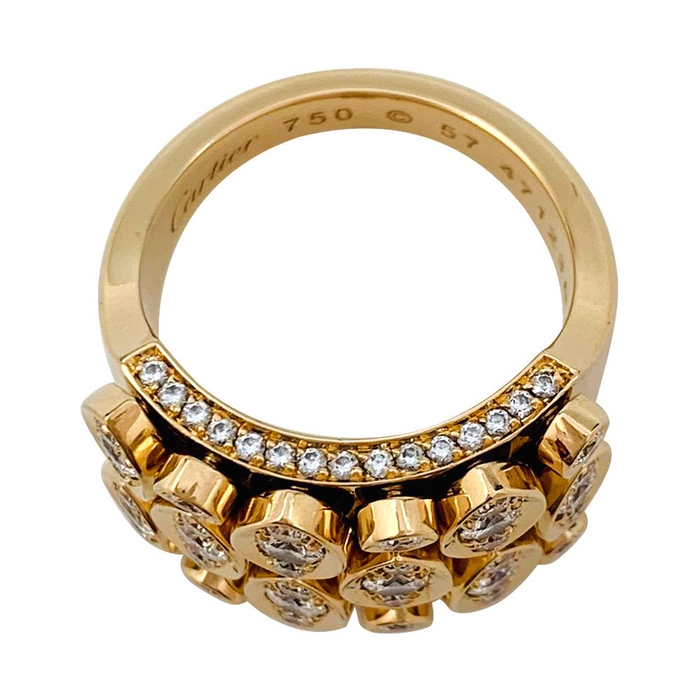 A 18 kt yellow gold Cartier ring, 