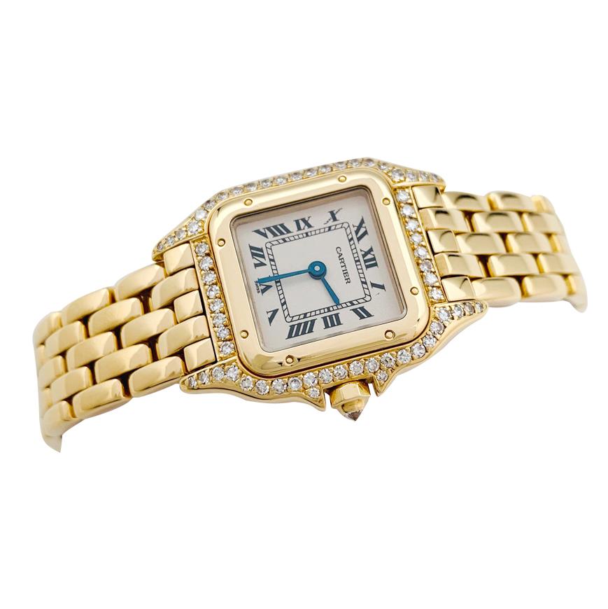 A 18 kt yellow gold Cartier watch, 