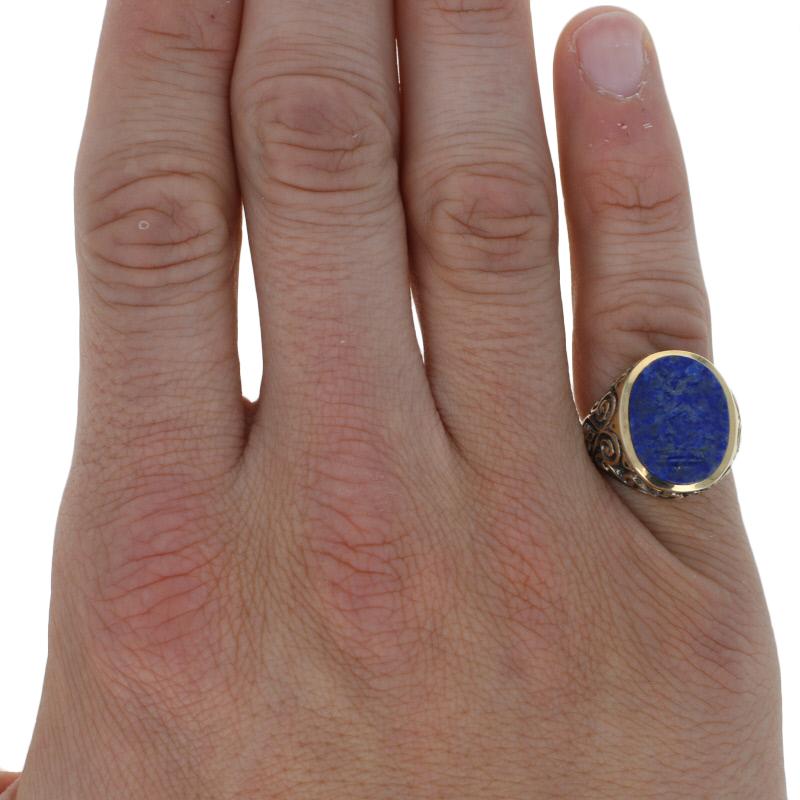 carved lapis ring