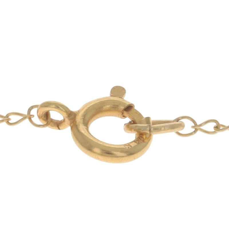 Yellow Gold Carved Shell Cameo Vintage Pendant Necklace 18