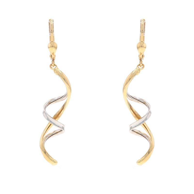 Contenuto metallico: Oro giallo 14k e oro bianco 14k

Stile: Pendente
Tipo di chiusura: Chiusura a leva
Tema: Nastro a cascata, Spirale

Misure

Altezza: 1 15/16