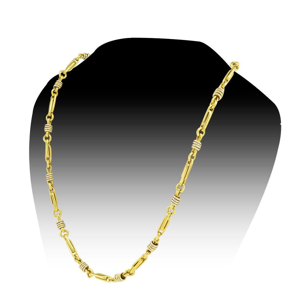 Contemporain Chaîne collier en or jaune