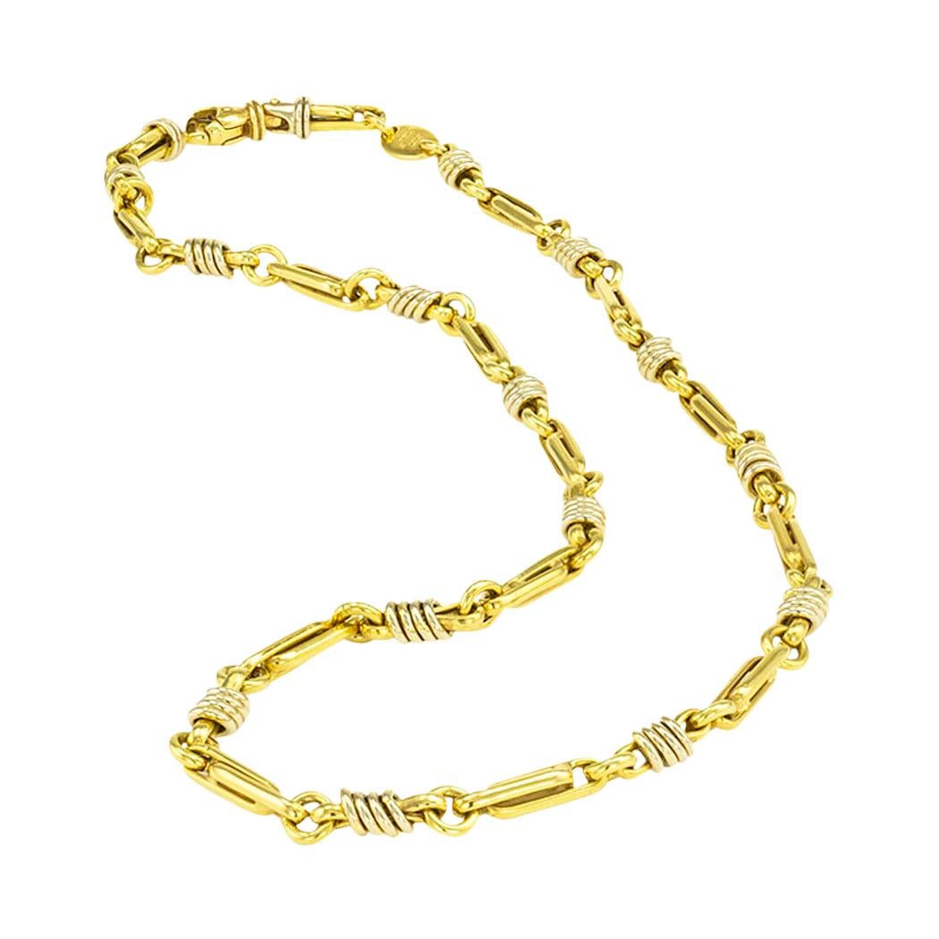 Chaîne collier en or jaune Bon état à Los Angeles, CA