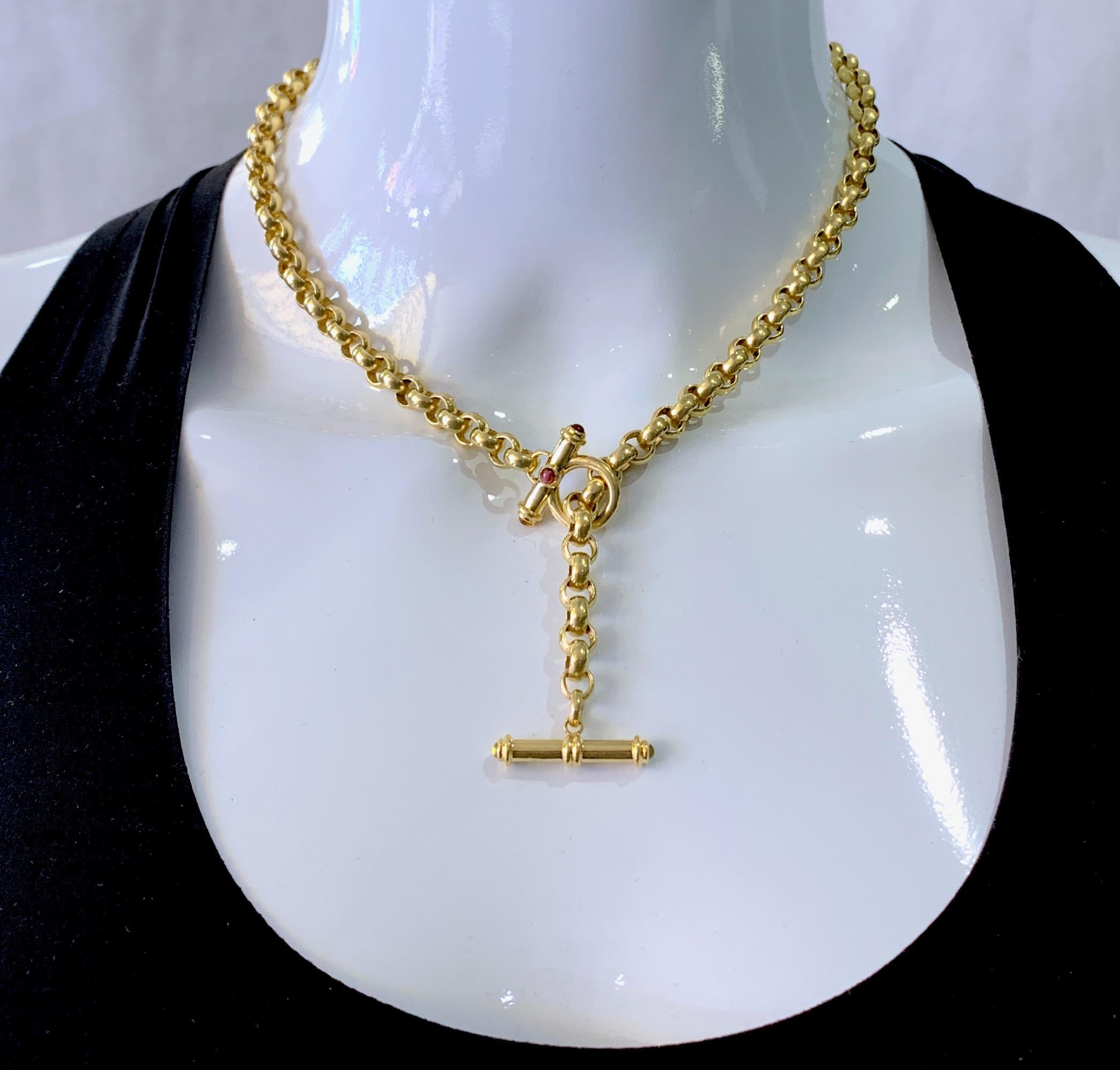 gold chain necklace with toggle clasp