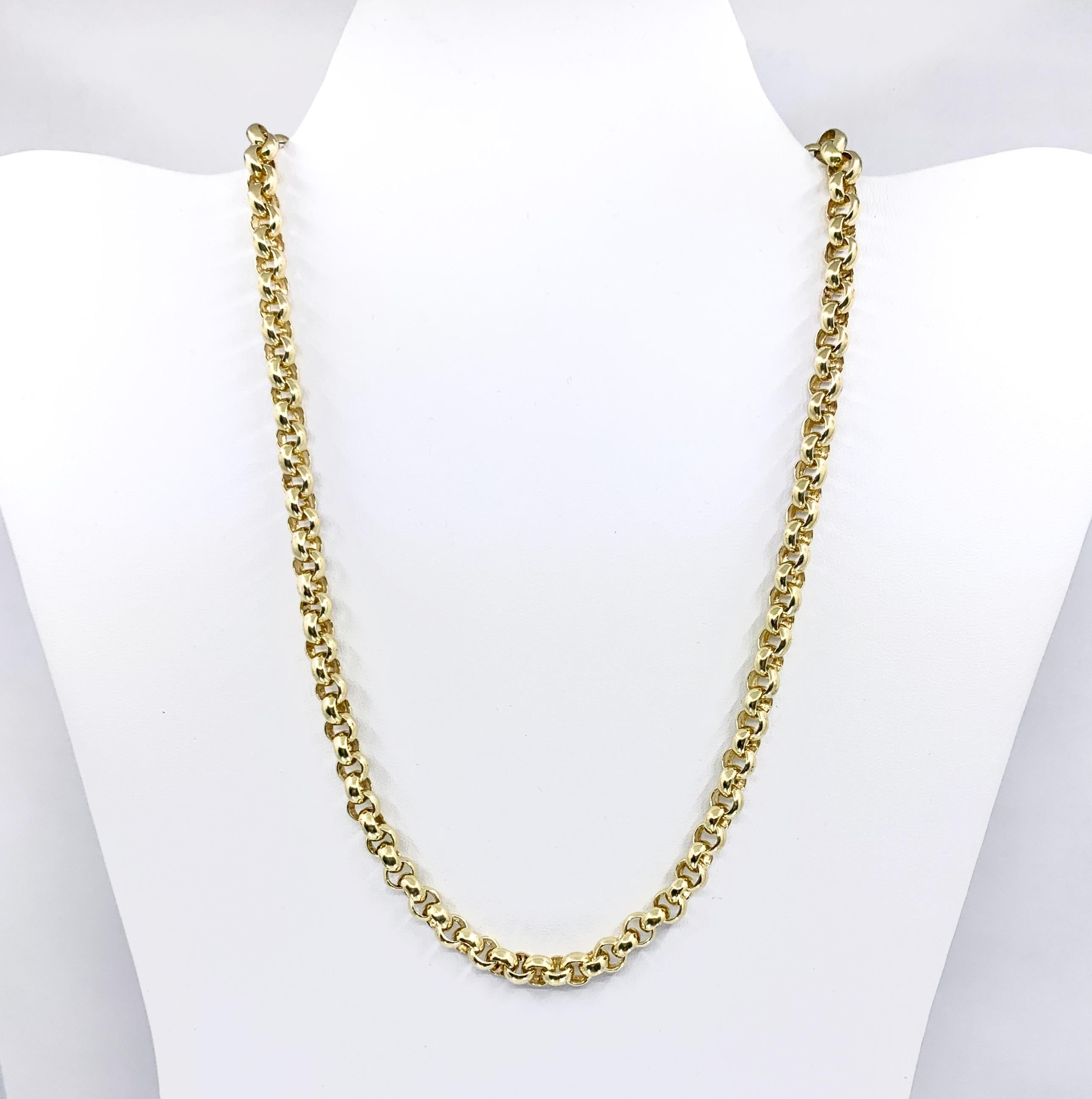 Contemporary Yellow Gold Chain Necklace with Gemstone-Tipped Toggle Clasp