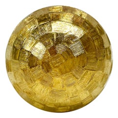 Yellow Gold Checkerboard Pattern Dome Ring Gena Rowlands.