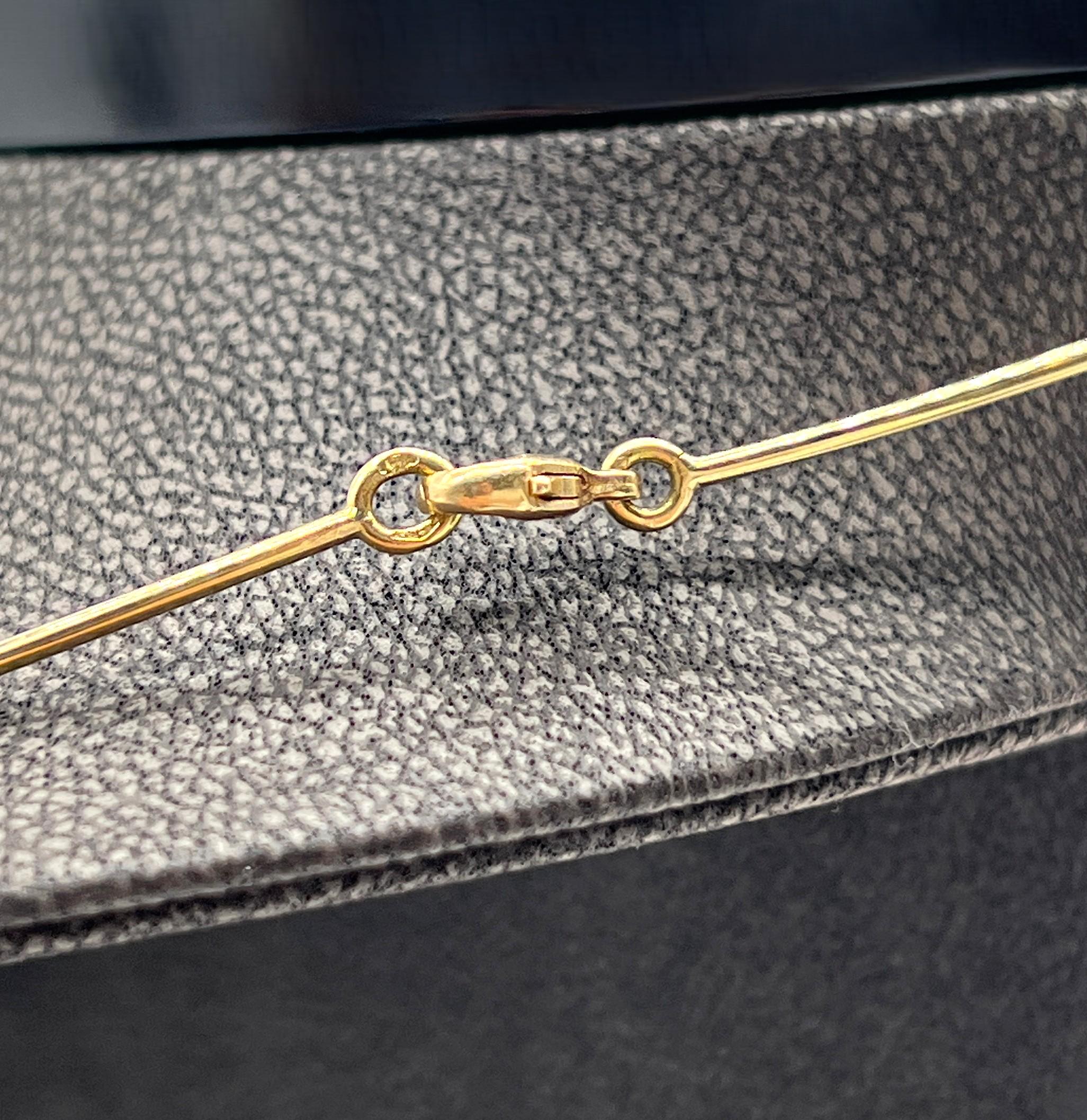 Collana girocollo in oro giallo con tormalina verde e granato rodolite in vendita 2