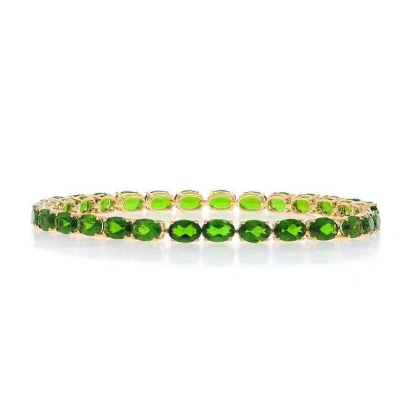 Gelbgold Chrom Diopside Tennisarmband 7 1/4