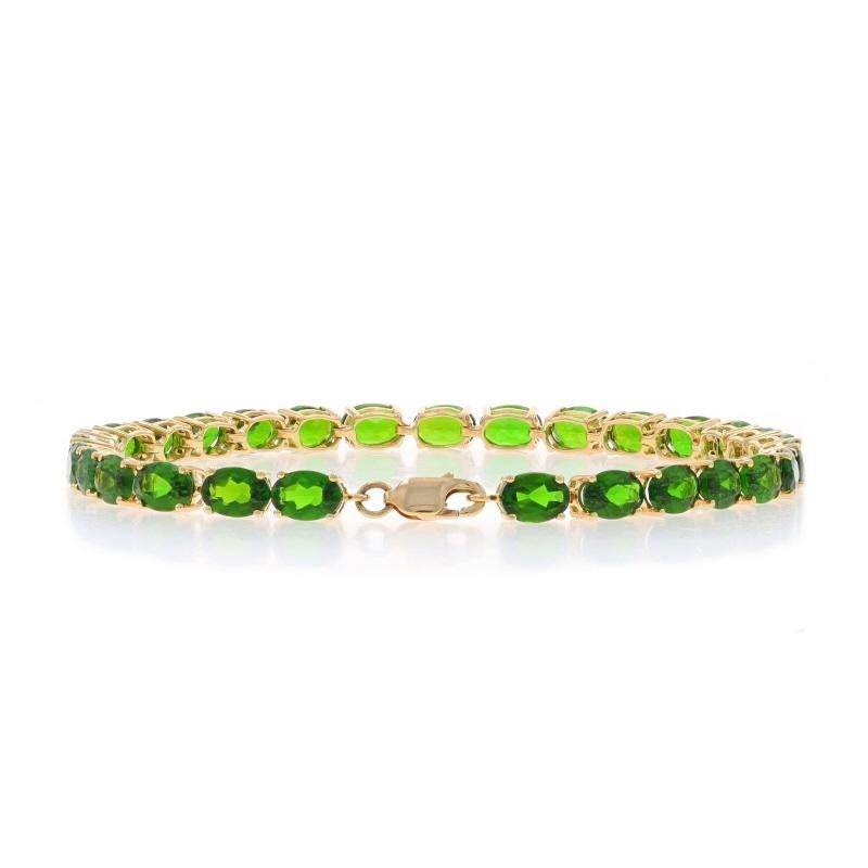 Gelbgold Chrom Diopside Tennisarmband 7 1/4