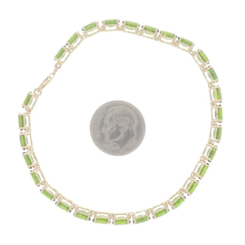 Gelbgold Chrom Diopside Tennisarmband 7 1/4